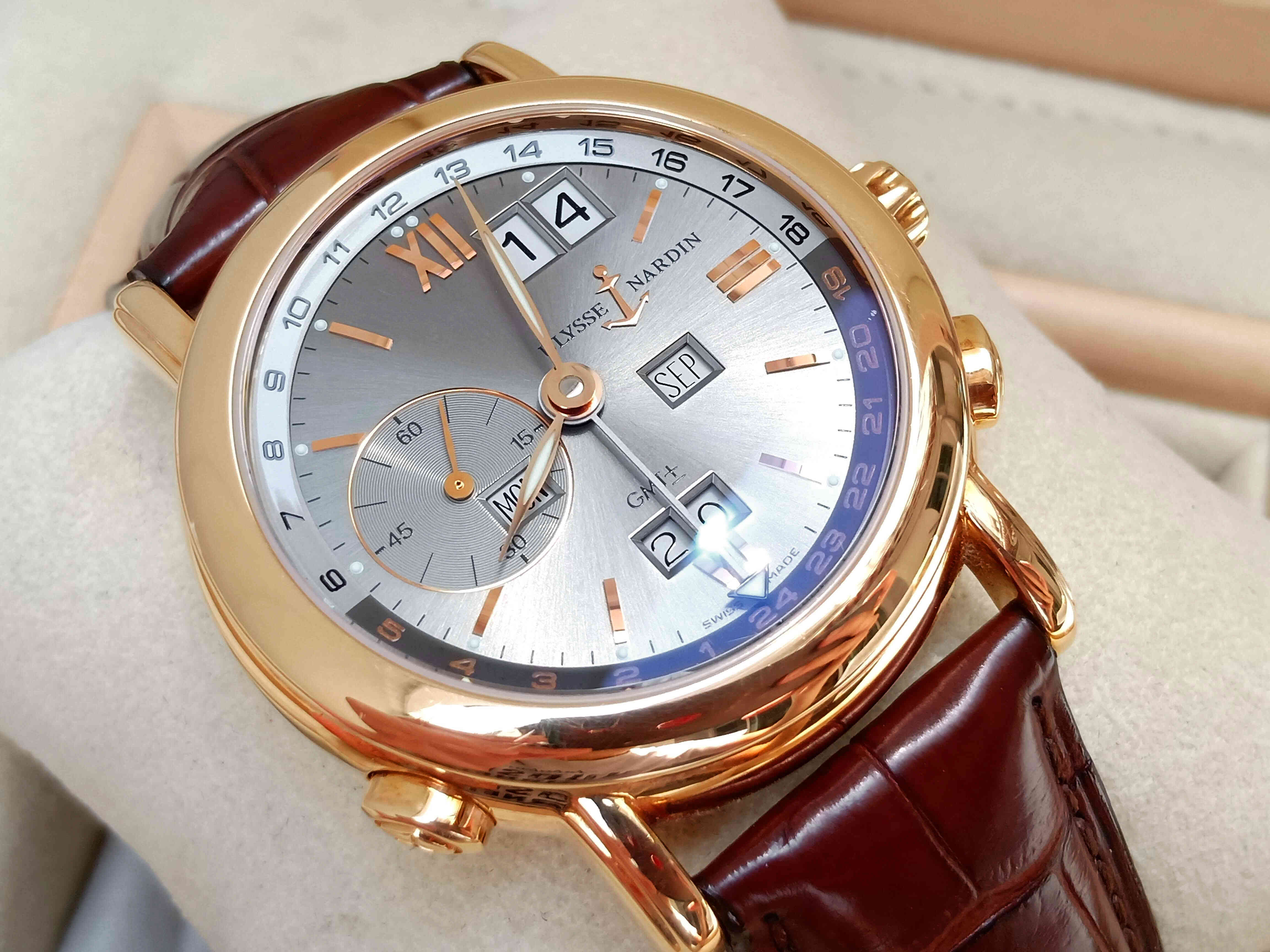 Ulysse Nardin GMT Perpetual Rose Gold Grey Dial