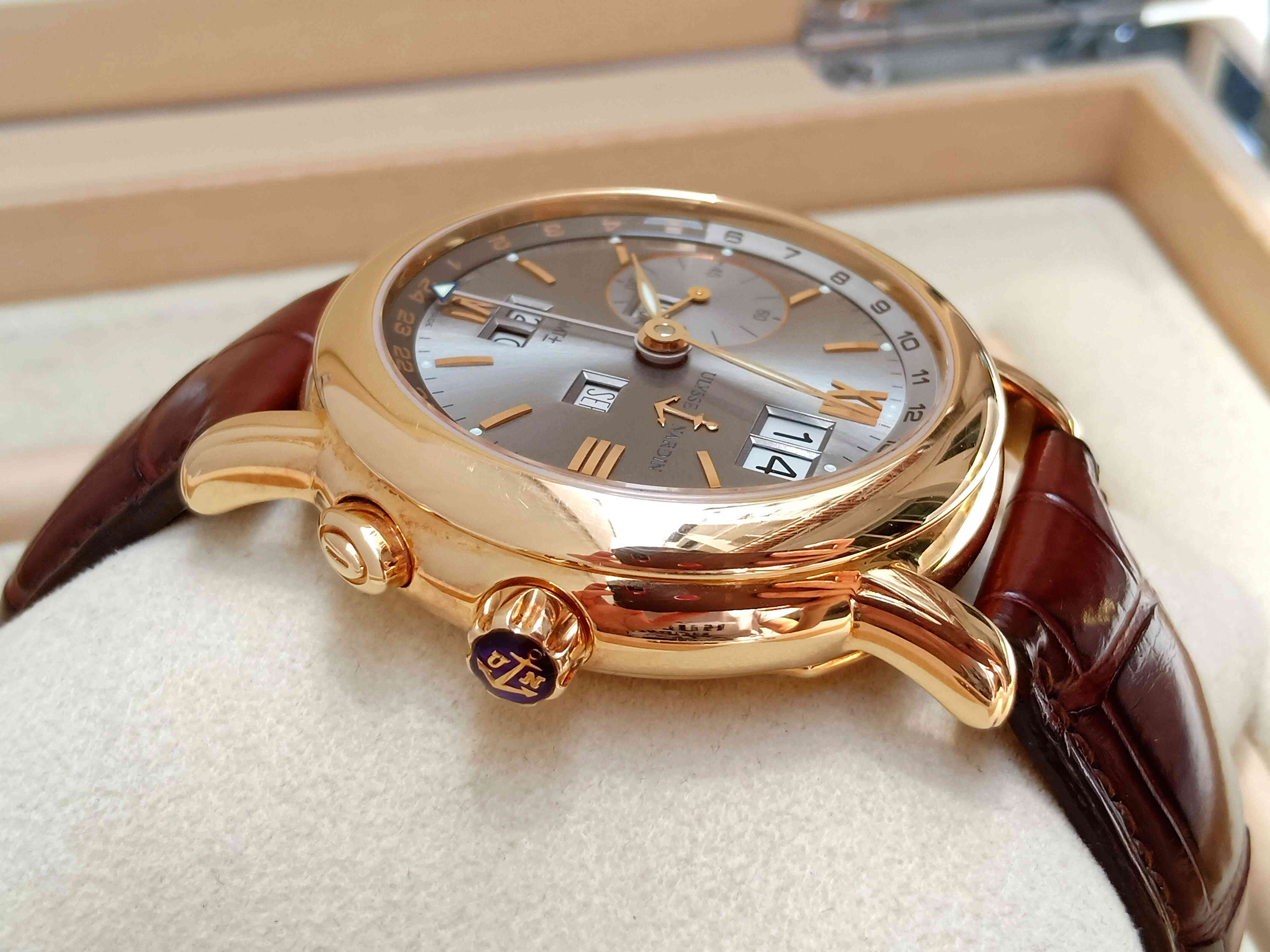 Ulysse Nardin GMT Perpetual Rose Gold Grey Dial