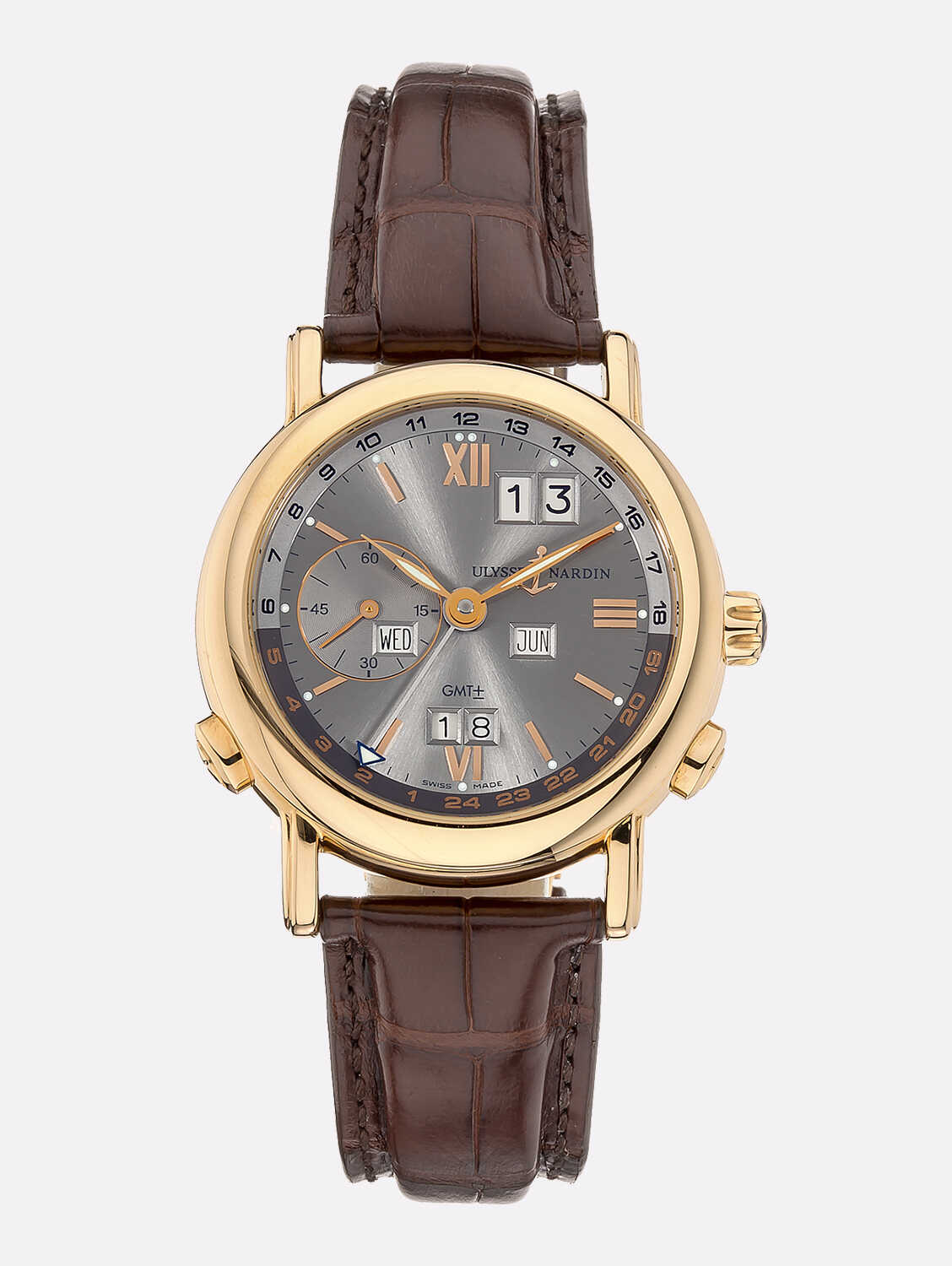 Ulysse Nardin GMT Perpetual Rose Gold Grey Dial