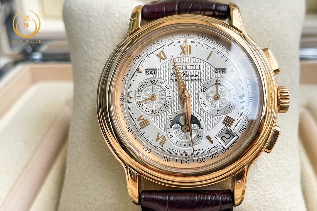 Zenith El Primero Chronograph Triple Date Moonphase Rose Gold